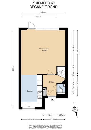 Floorplan - Kuifmees 69, 1423 NN Uithoorn